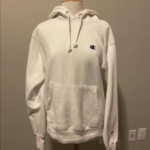 white champion deceased weave hoodie
